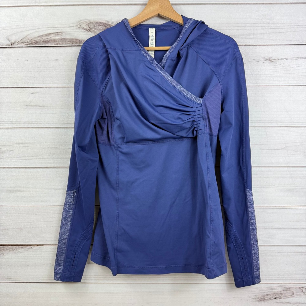 LULULEMON Run For Your Life Ponytail Hoodie Pullover Size 10 Womens